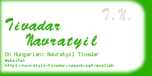 tivadar navratyil business card